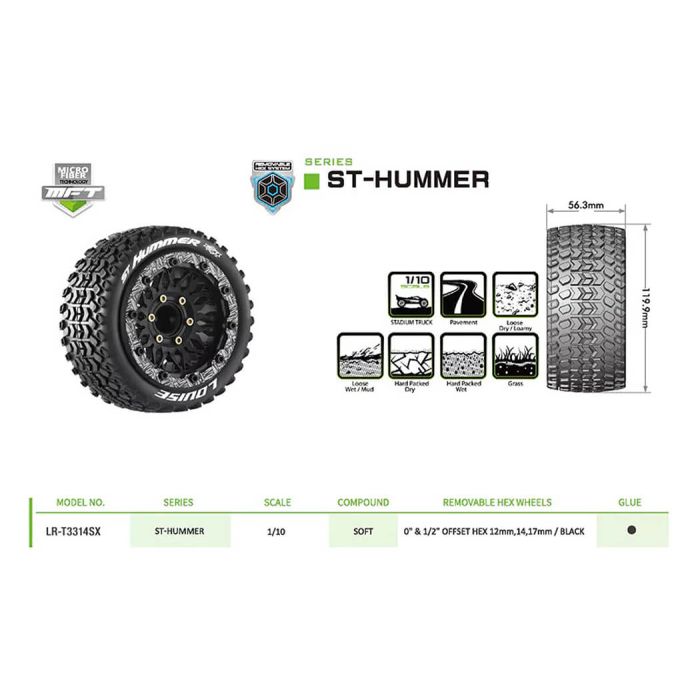 Louise RC ST-Hummer Removable Hex 12,14,17mm 0"& 1/2" Offset