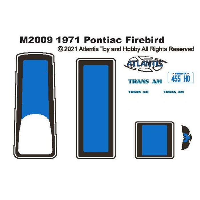 Atlantis Models 1:32 1971 Pontiac Trans Am Firebird Car Plastic Model Kit
