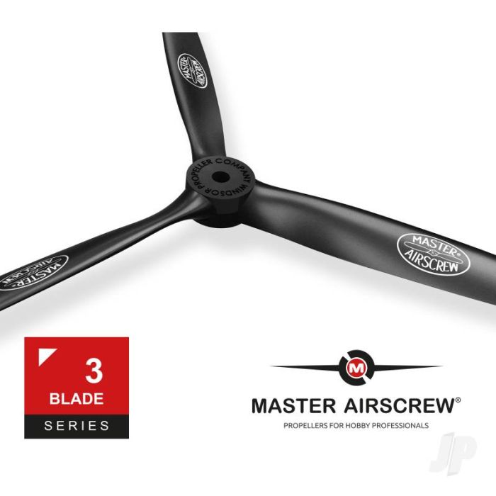 Master Airscrew 13x12 3-Blade RC Plane Propeller Reverse/Pusher - Magenta 