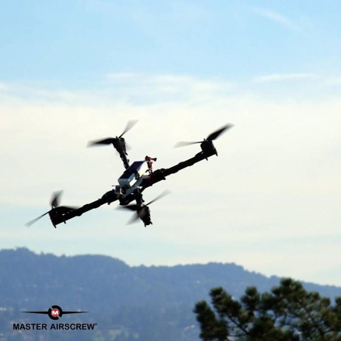 Master Airscrew 12x11 3X Power X-Class Giant Racing RC Drone Prop (CCW) Black