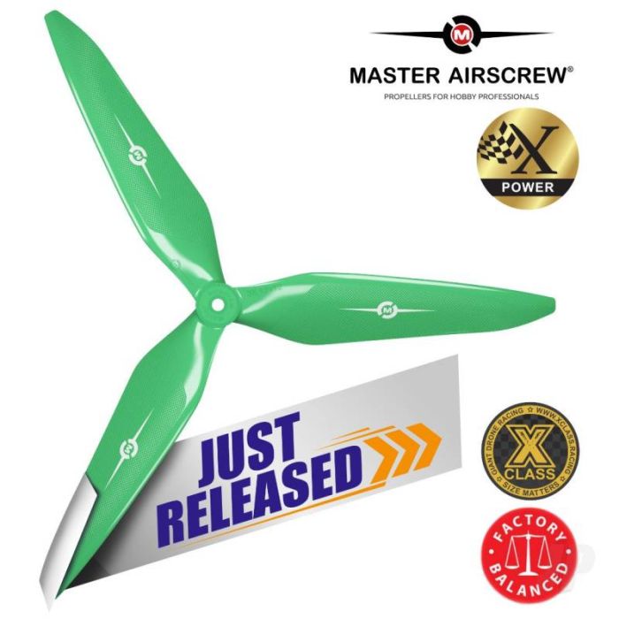 Master Airscrew 13x12 3X Power X-Class Giant Racing Drone Propeller (CCW) Green 