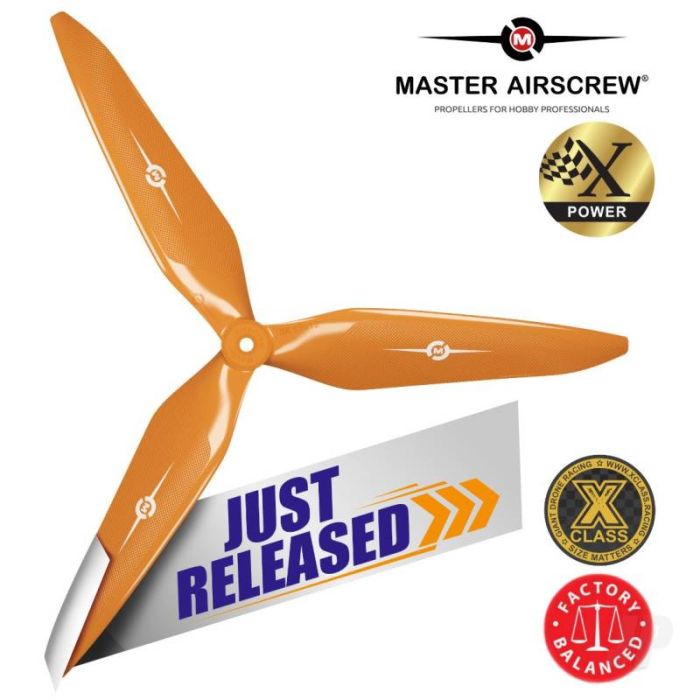 Master Airscrew 13x12 3X Power X-Class Giant Racing Drone Propeller (CCW) Orange 