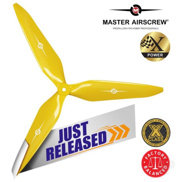 Master Airscrew 13x12 3X Power X-Class Giant Racing Drone Propeller (CCW) Yellow 