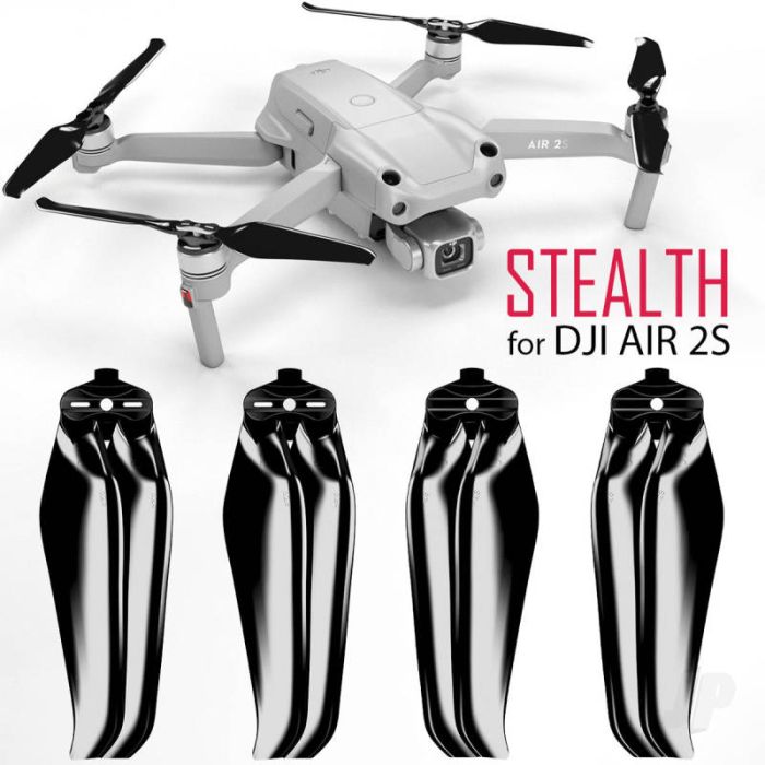 Master Airscrew STEALTH Propeller Props Set - Black - DJI Air 2S RC Drone