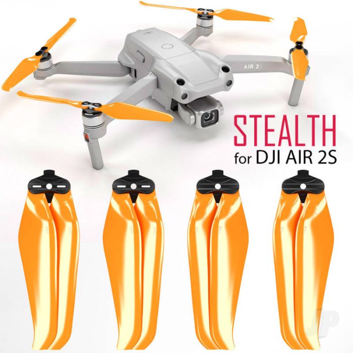 Master Airscrew STEALTH Propeller Props Set - Orange - DJI Air 2S RC Drone
