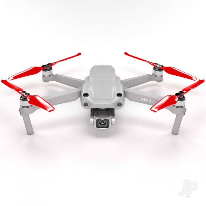 Master Airscrew STEALTH Propeller Props Set - Red - DJI Air 2S RC Drone