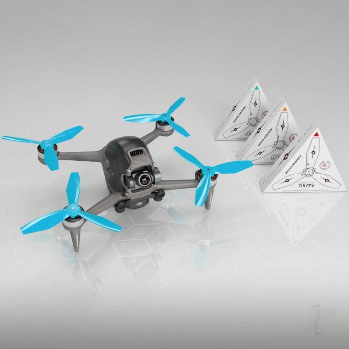 Master Airscrew LUDICROUS 3-Blade Props Set - Blue - DJI FPV RC Drone