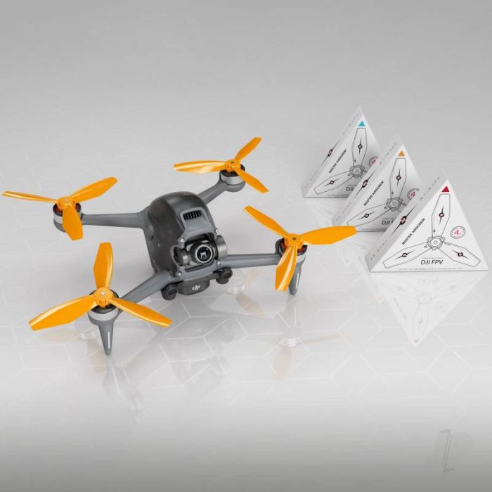 Master Airscrew LUDICROUS 3-Blade Props Set - Orange - DJI FPV RC Drone