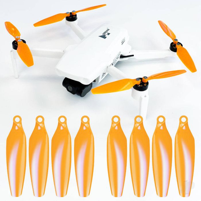 Master Airscrew Hubsan Zino Mini STEALTH Prop Set x4 Orange