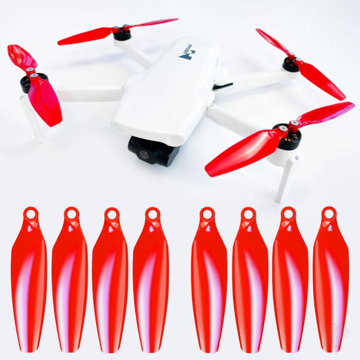 Master Airscrew Hubsan Zino Mini STEALTH Prop Set x4 Red