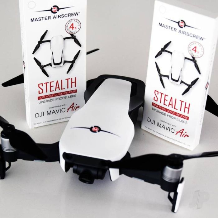 Master Airscrew STEALTH Propeller Props Set Black - DJI Mavic Air Drone