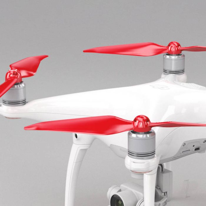 Master Airscrew 9.5x5.7 STEALTH Prop Set x4 Red - DJI Phantom 4 RC Drone