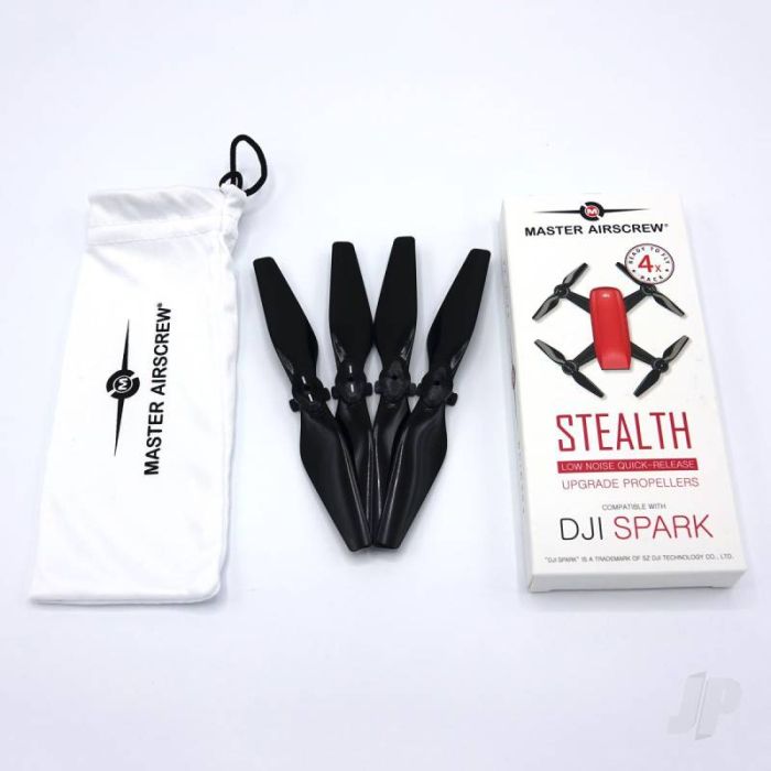 Master Airscrew STEALTH Propeller Props Set Black - DJI Spark Drone