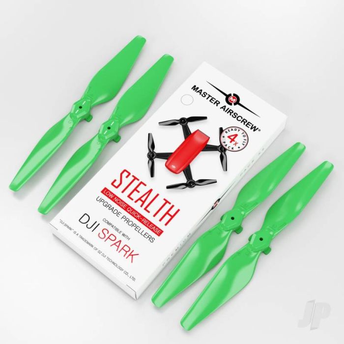 Master Airscrew STEALTH Propeller Props Set Green - DJI Spark Drone