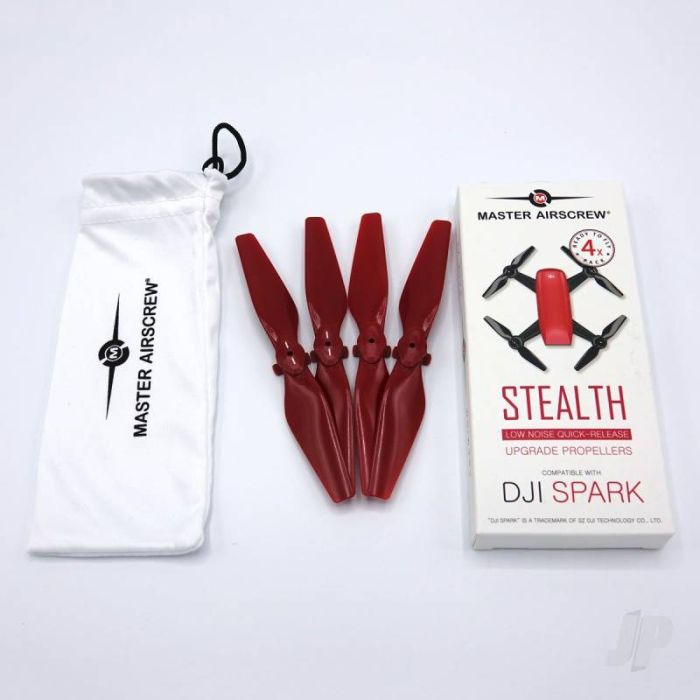 Master Airscrew STEALTH Propeller Props Set Red - DJI Spark Drone