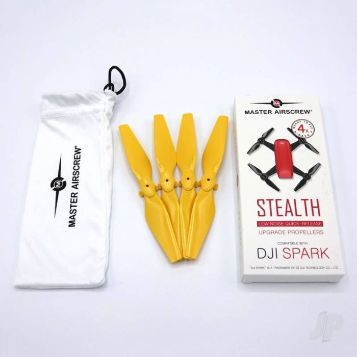 Master Airscrew STEALTH Propeller Props Set Yellow - DJI Spark Drone