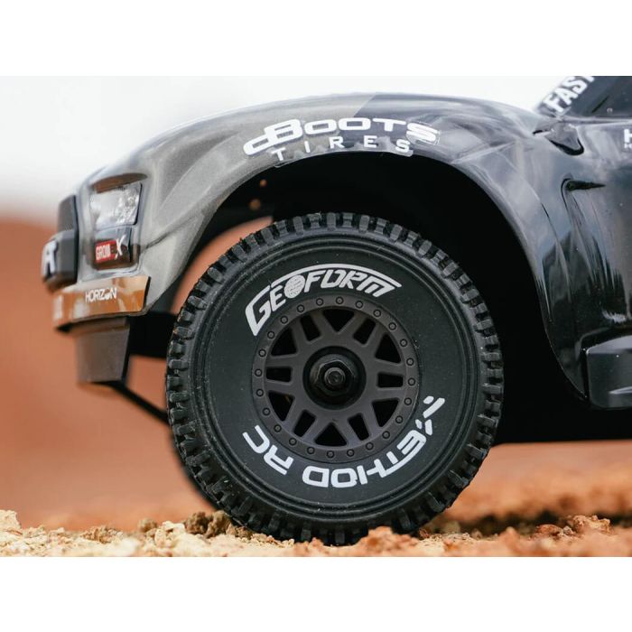 Method Geoform 1/16 SC Tyres On 12mm Hex Grey Wheels (Pair)