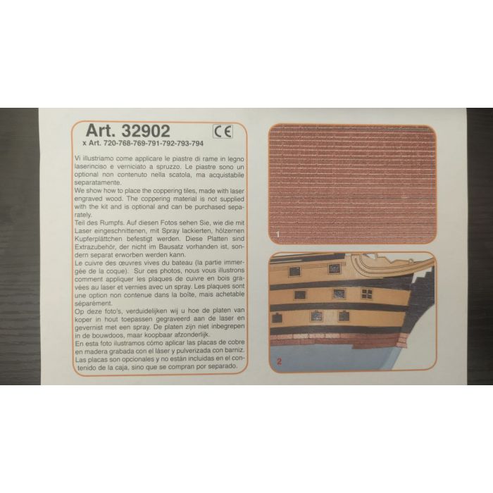 Dummy Copper Plates for Mantua Victory, President, Racehorse & Thermopylae Kits