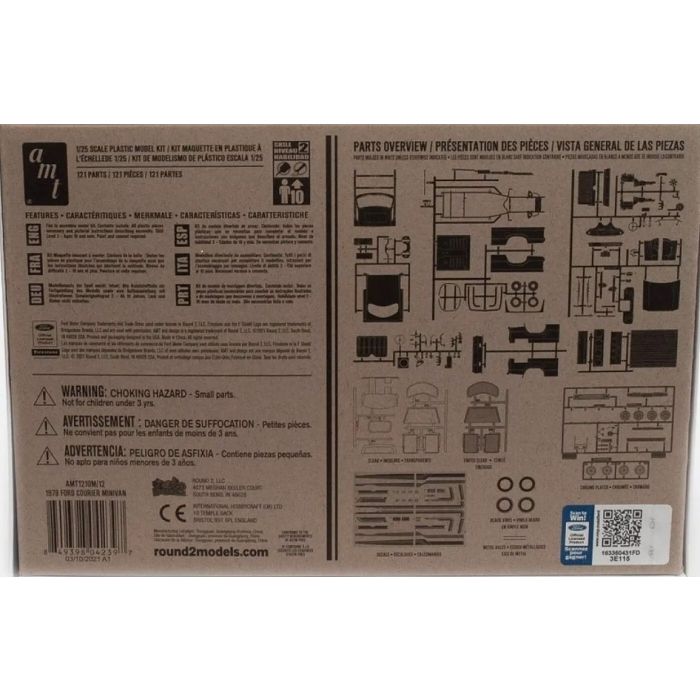 AMT 1:25 1978 Ford Courier Van / Pickup Truck Plastic Kit