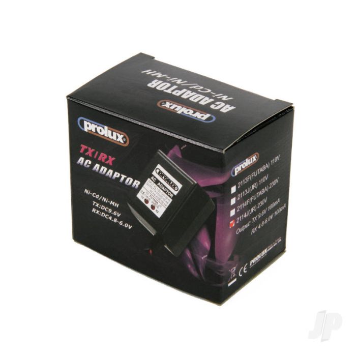 Prolux 4.8V - 9.6V AC Adaptor UK Charger Tx/Rx (Futaba) 