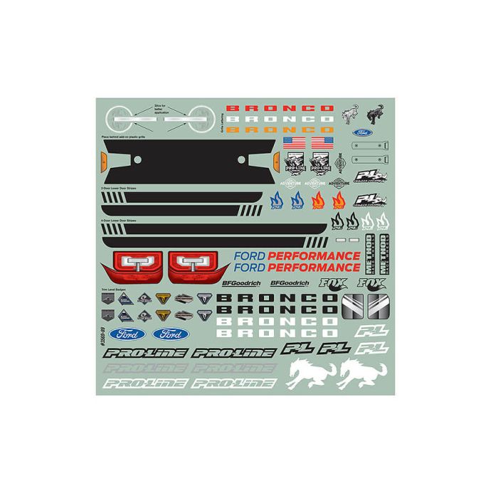 Proline 2021 Ford Bronco Clear Body Set + Acc (290mm)