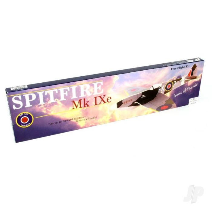 Spitfire IXe Large Balsa Freeflight Kit with History Sheet & Pilot Logbook