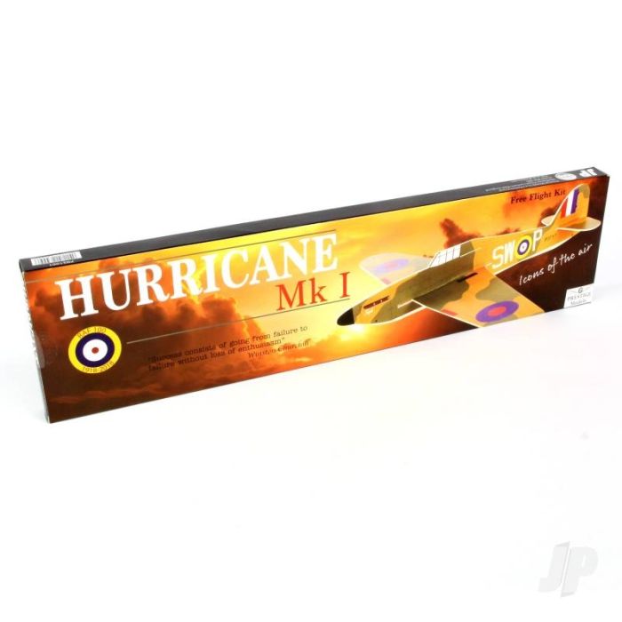 Hurricane Mk I Large Balsa Freeflight Kit with History Sheet & Pilot Logbook