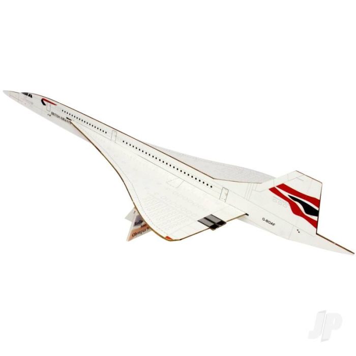 Concorde 50th Anniversary Large Balsa Freeflight Kit with History Sheet & Pilot Logbook