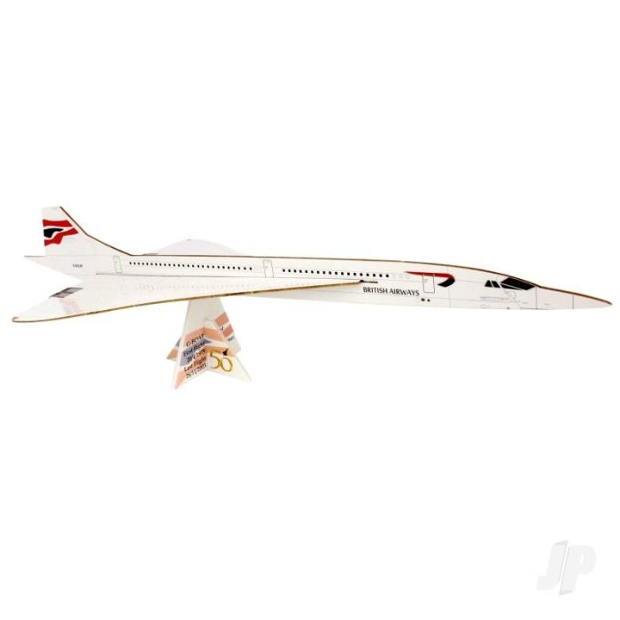 Concorde 50th Anniversary Large Balsa Freeflight Kit with History Sheet & Pilot Logbook