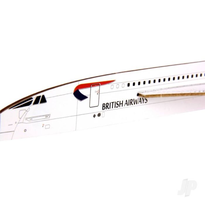 Concorde 50th Anniversary Large Balsa Freeflight Kit with History Sheet & Pilot Logbook