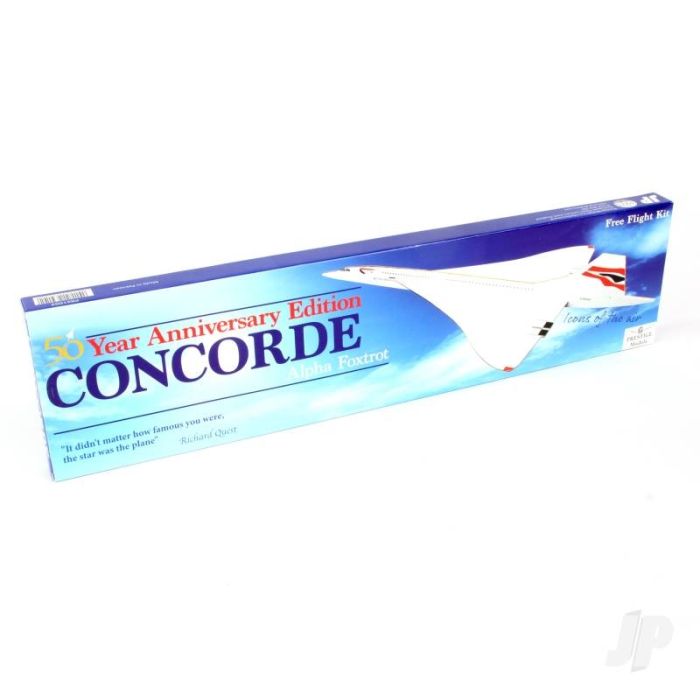Concorde 50th Anniversary Large Balsa Freeflight Kit with History Sheet & Pilot Logbook