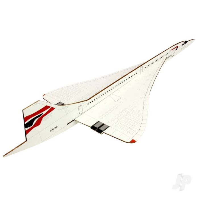 Concorde 50th Anniversary Large Balsa Freeflight Kit with History Sheet & Pilot Logbook