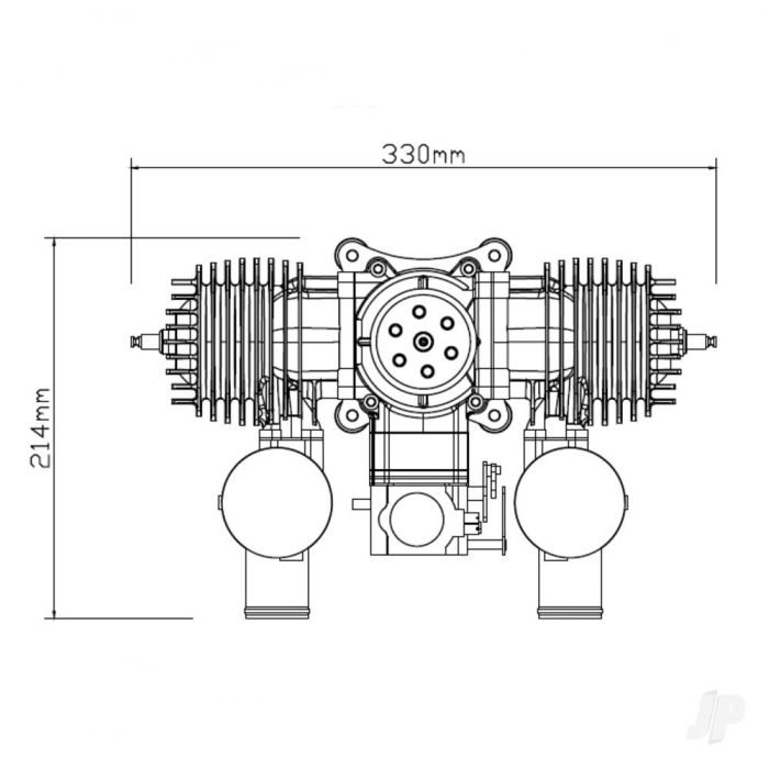 Stinger Engines 185cc Petrol 2-Stroke Twin Cylinder RC Plane Engine