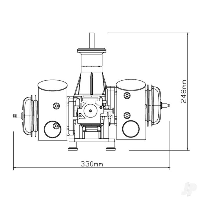 Stinger Engines 185cc Petrol 2-Stroke Twin Cylinder RC Plane Engine