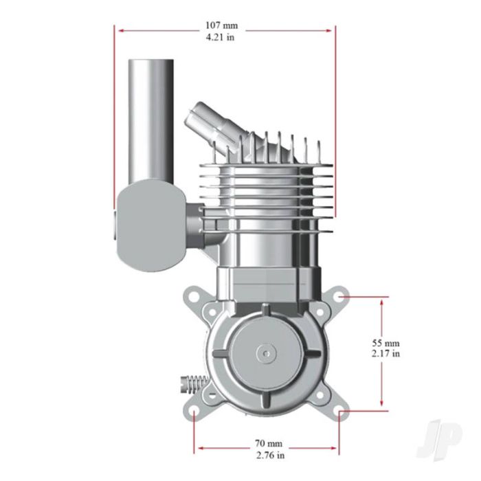 RCGF Stinger 35cc Side Exhaust 2-Stroke Petrol Gas RC Plane Engine