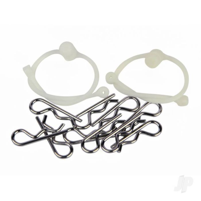 Radient Body Clips (10 pcs) with White Retainers (2 pcs) 