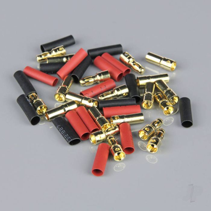 Radient 3.5mm Gold Connector Pairs including Heat Shrink (10 pcs) 