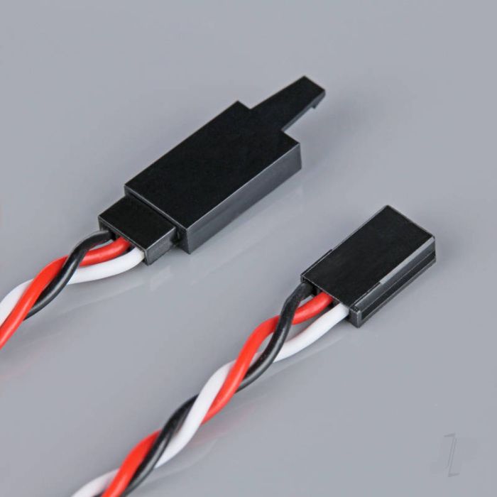 Radient Futaba Twisted HD Extension Lead with Clip 600mm 
