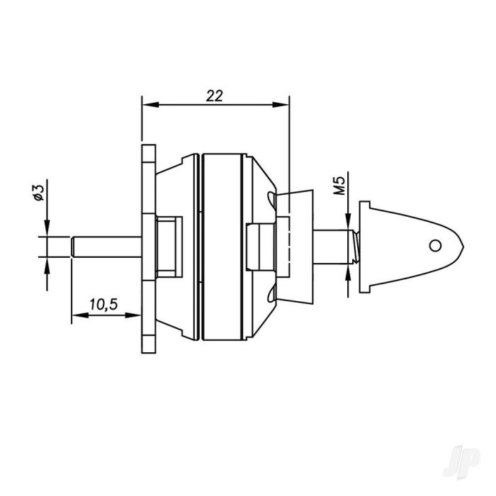 Radient Brushless Motor 2822 1600KV (2-3S)