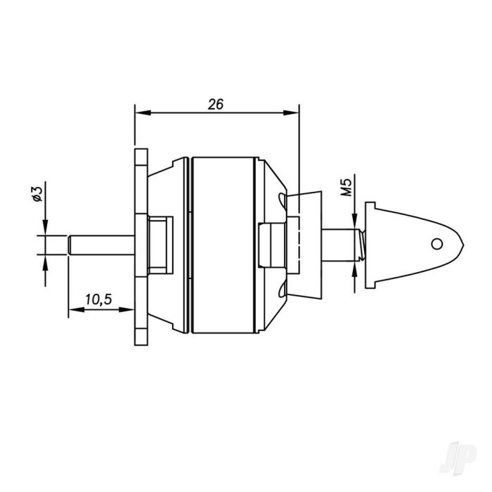 Radient Brushless Motor 2826 2200KV (2-3S)