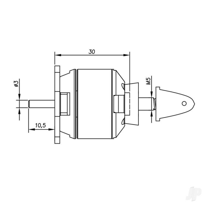 Radient Brushless Motor 2830 1300KV (2-3S)