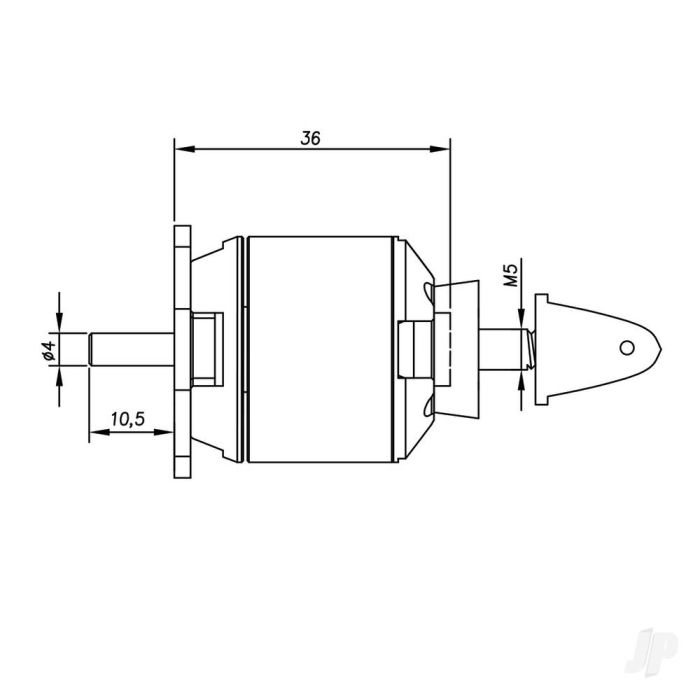 Radient Brushless Motor 2836 1200KV (2-4S)