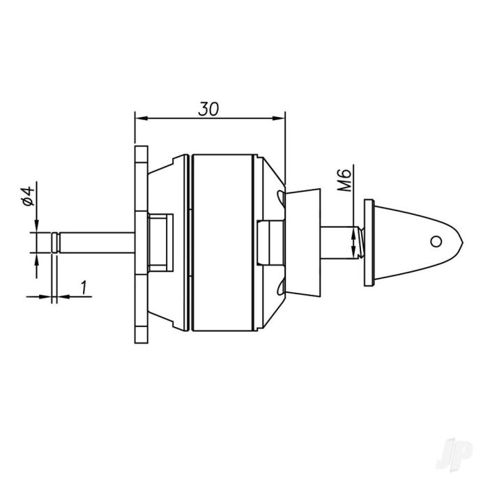 Radient Brushless Motor 3530 1100KV (2-4S)