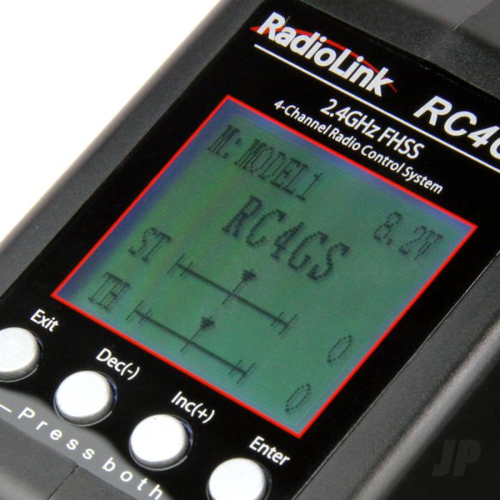 RadioLink RC4GS 2.4GHz 4-Channel RC Transmitter w/2x Receivers for Cars & Boats