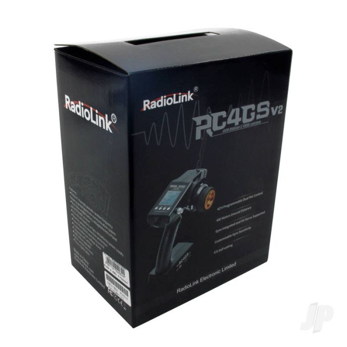 RadioLink RC4GS 2.4GHz 4-Channel RC Transmitter w/2x Receivers for Cars & Boats