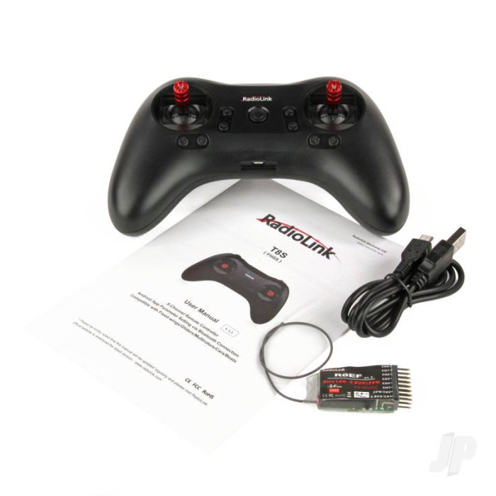 RadioLink T8S 2.4GHz 8-Channel Transmitter with Bluetooth and 1x R8EF Receiver 