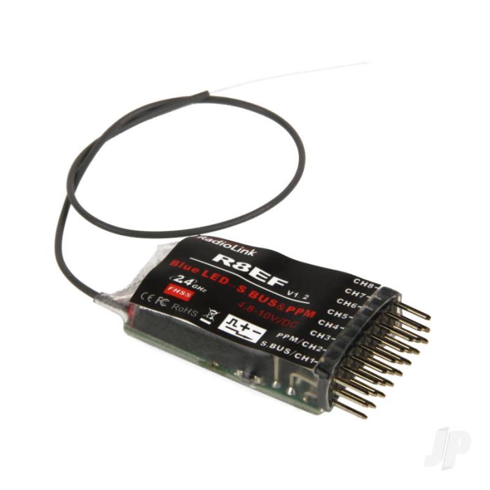 RadioLink T8S 2.4GHz 8-Channel Transmitter with Bluetooth and 1x R8EF Receiver 