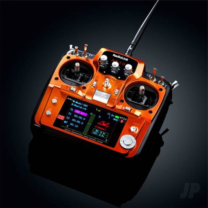 RadioLink AT10II 2.4GHz 12-Channel Transmitter with Receiver (Orange) (Mode 1)