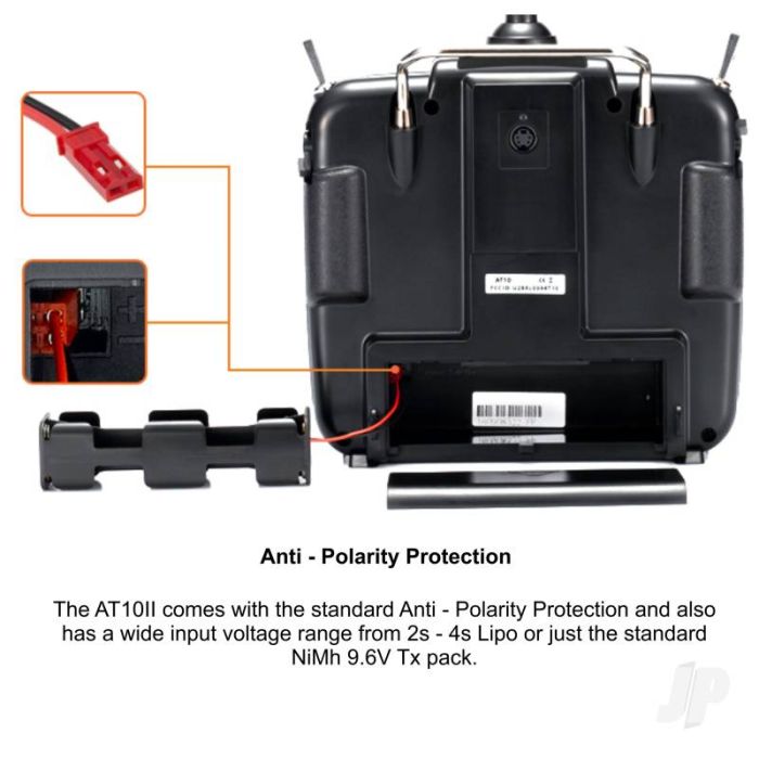 RadioLink AT10II 2.4GHz 12-Channel Transmitter with Receiver (Orange) (Mode 1)