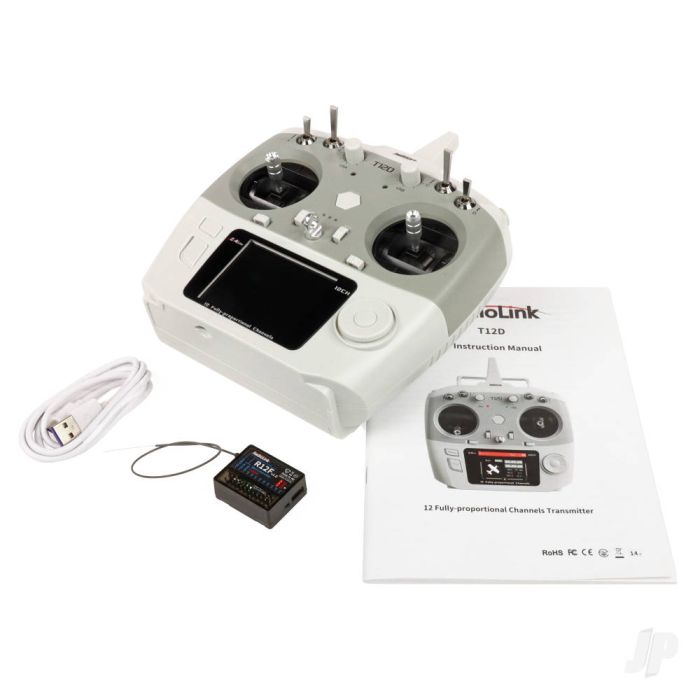 RadioLink T12D 2.4GHz 12-Channel RC Transmitter w/R12F Receiver (Mode 2)